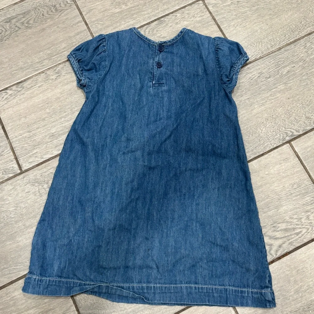 Hanna Andersson Stylish Blue Denim 100% Dress Size 110 - Picture 7 of 7